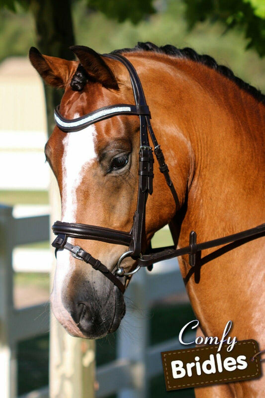 4 Row Crystal Wave Snaffle Bridle - Flexible Fit Equestrian Australia