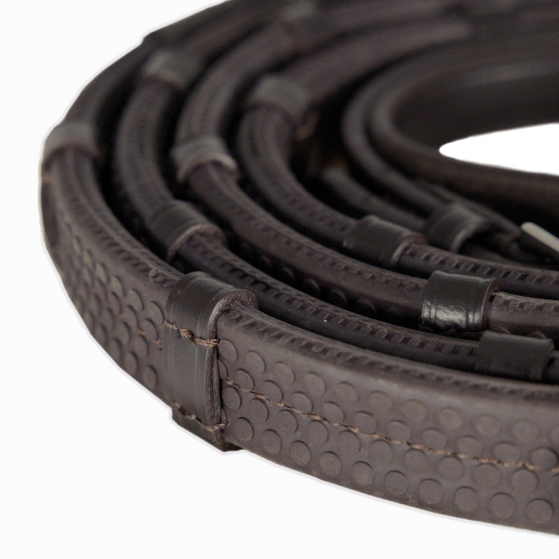 Rubber grip split havana reins