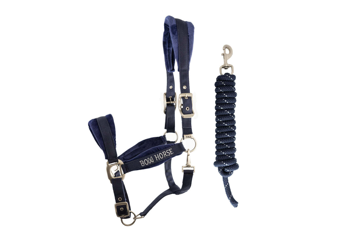 Premium Horse Halter and Lead - Navy