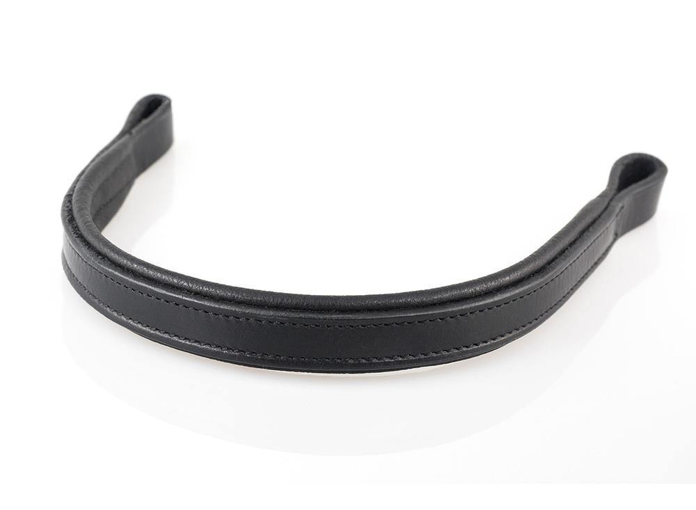 PLAIN FLAT PADDED - BLACK BROWBAND - Flexible Fit Equestrian Australia