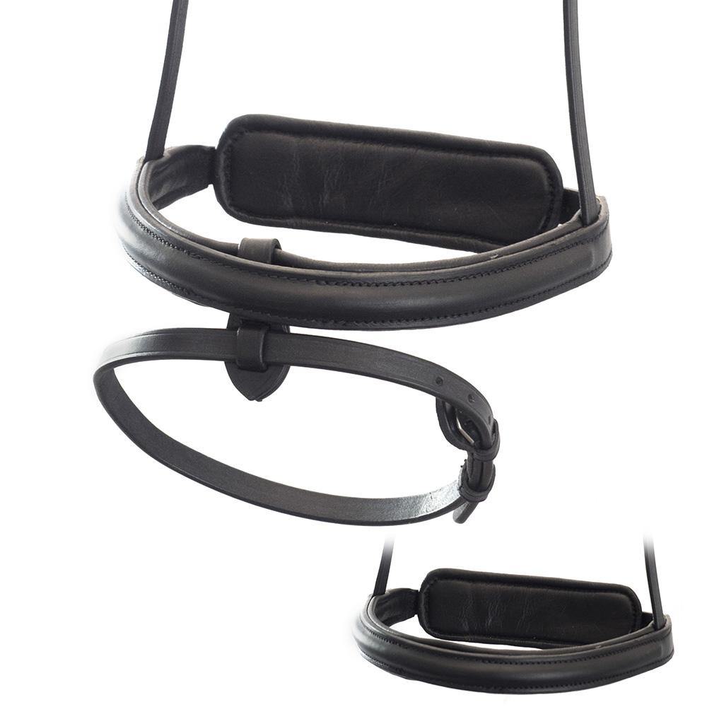 Converter eventer black snaffle double horse noseband