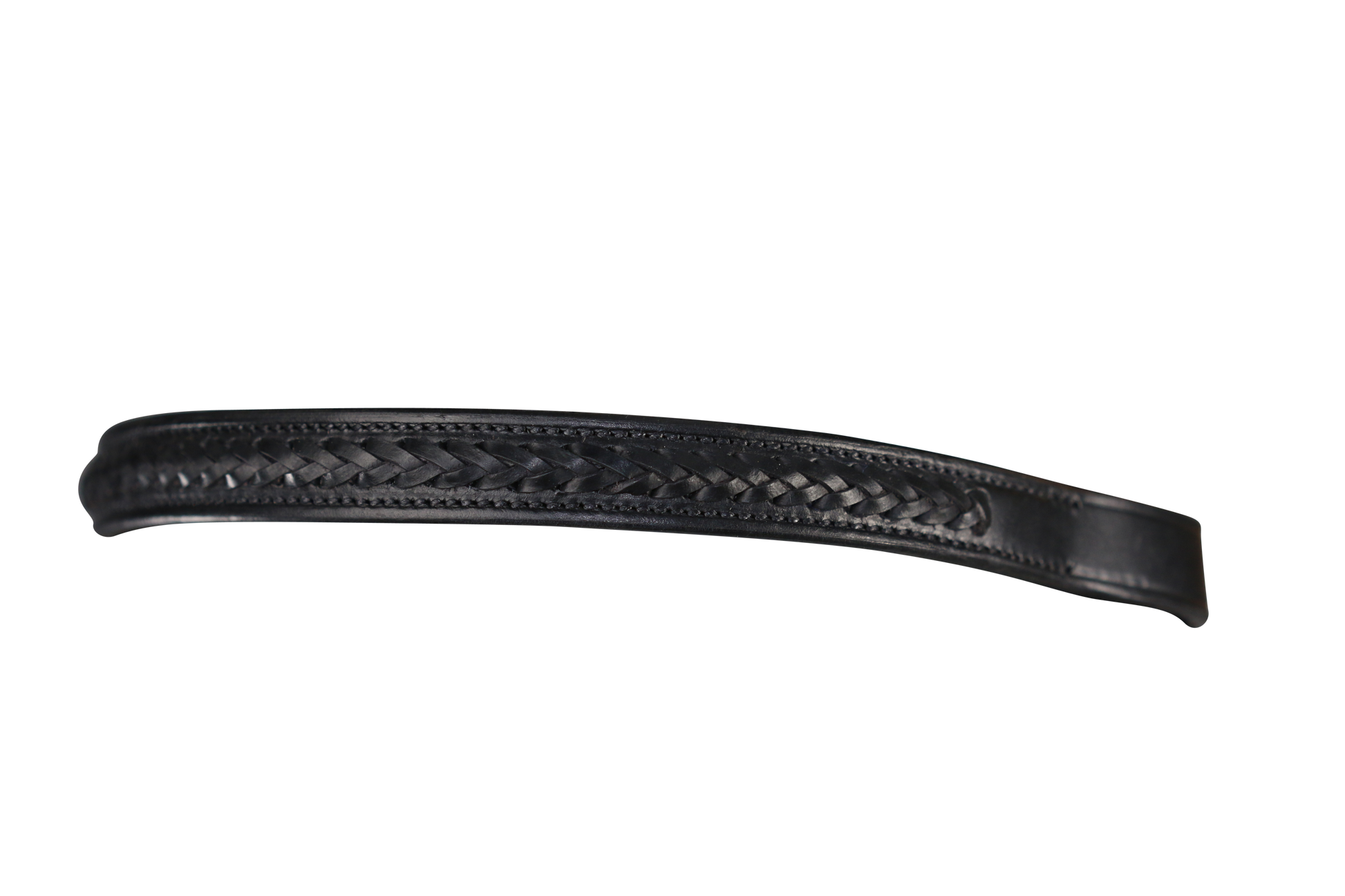 AMANDA PLAITED STRAIGHT - BLACK BROWBAND - Flexible Fit Equestrian Australia