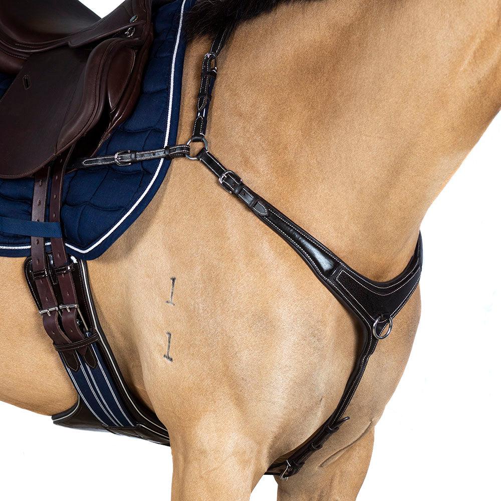 AR 3 Point Bridge - Havana Breastplate - Flexible Fit Equestrian Australia