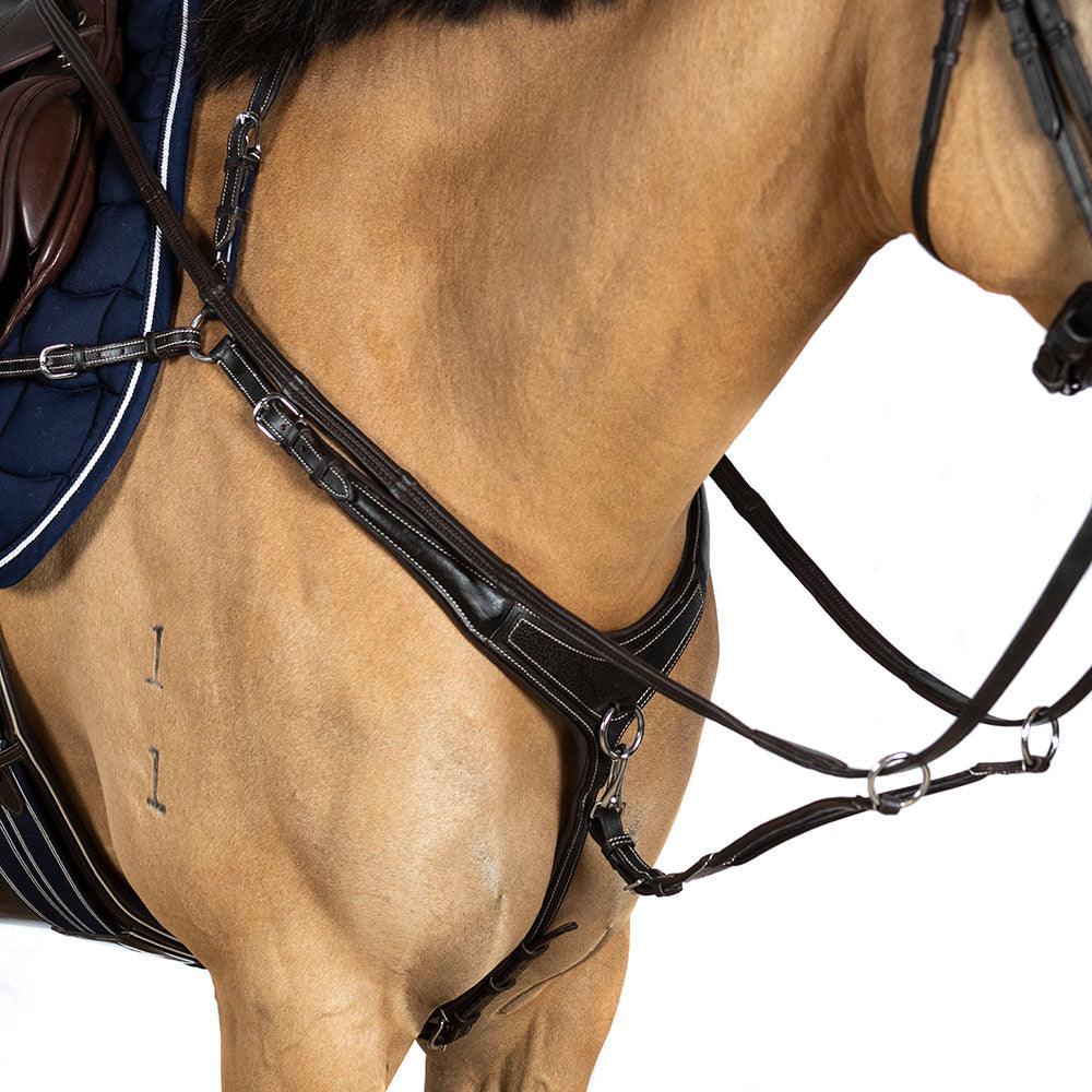 AR 3 Point Bridge - Havana Breastplate - Flexible Fit Equestrian Australia