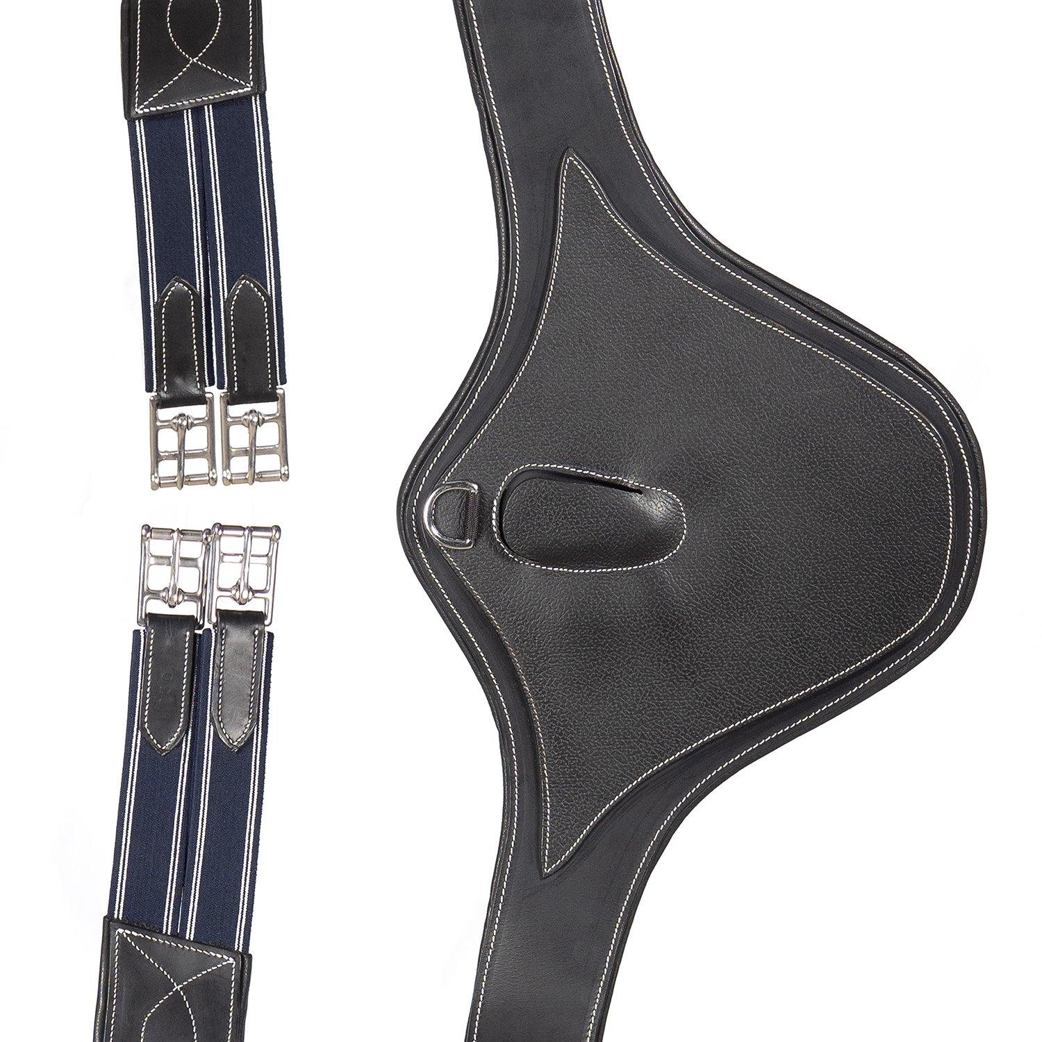 AR ANATOMICAL GEL PADDED GRAIN OVERLAY - BLACK STUD GUARD - Flexible Fit Equestrian Australia