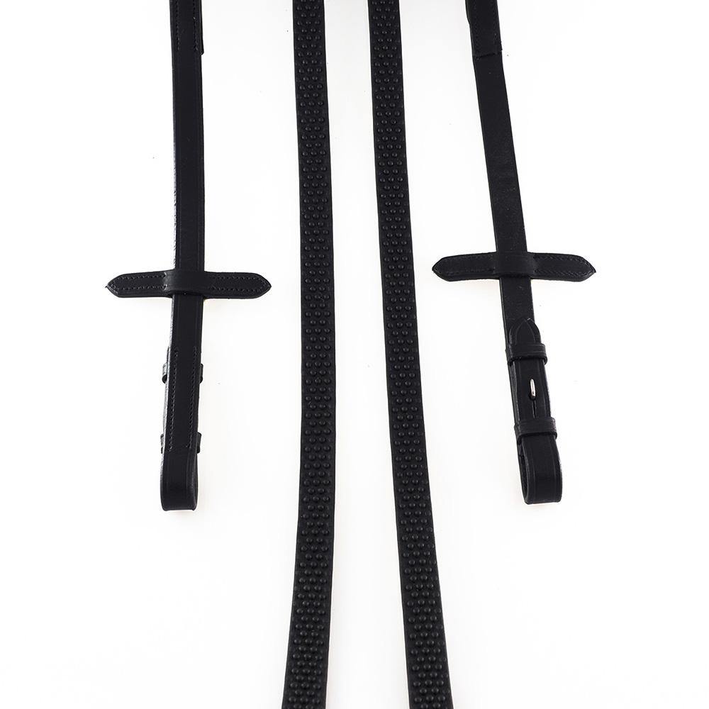 BIO GRIP BLACK REINS - Flexible Fit Equestrian Australia