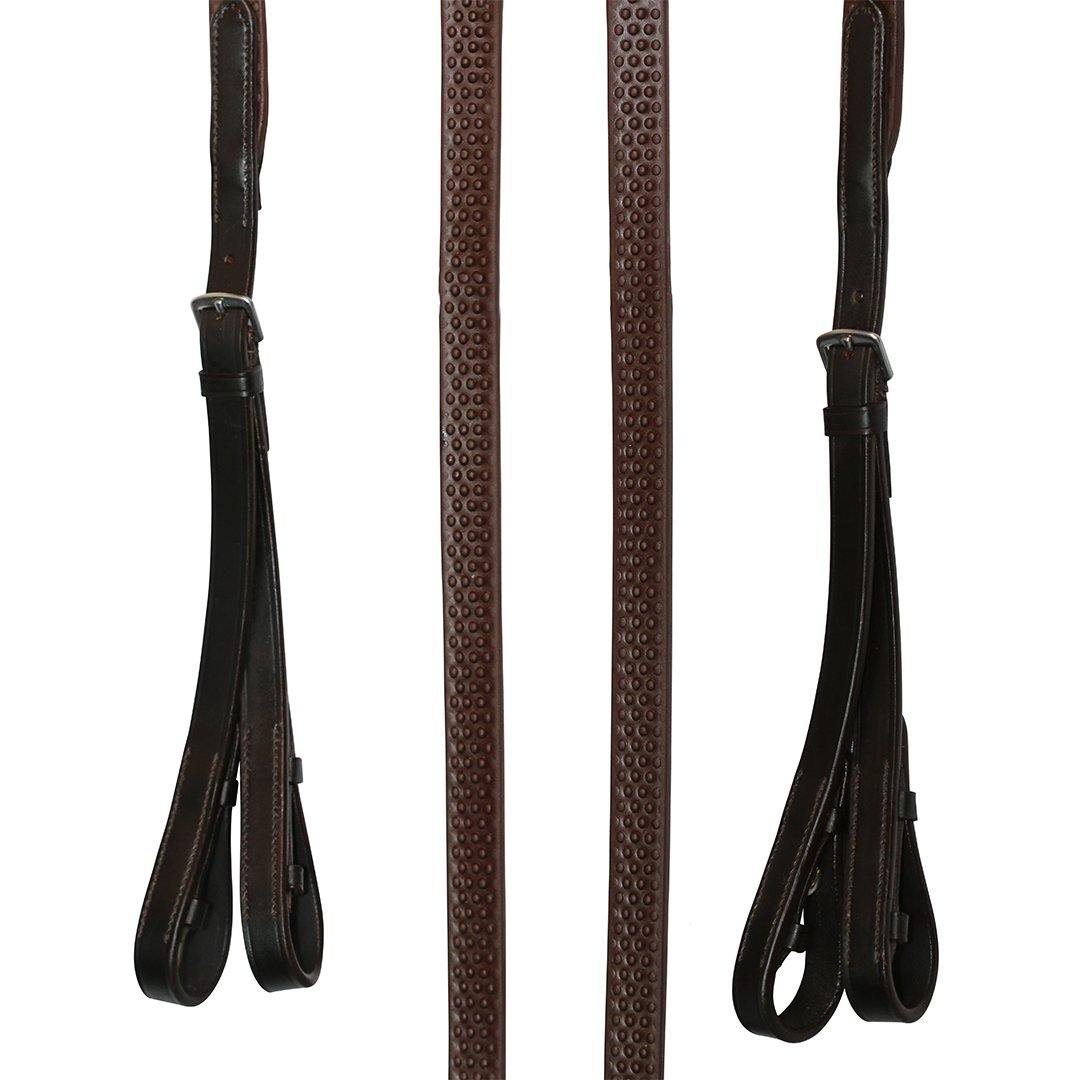 BIO GRIP SPLIT HAVANA REINS - Flexible Fit Equestrian Australia