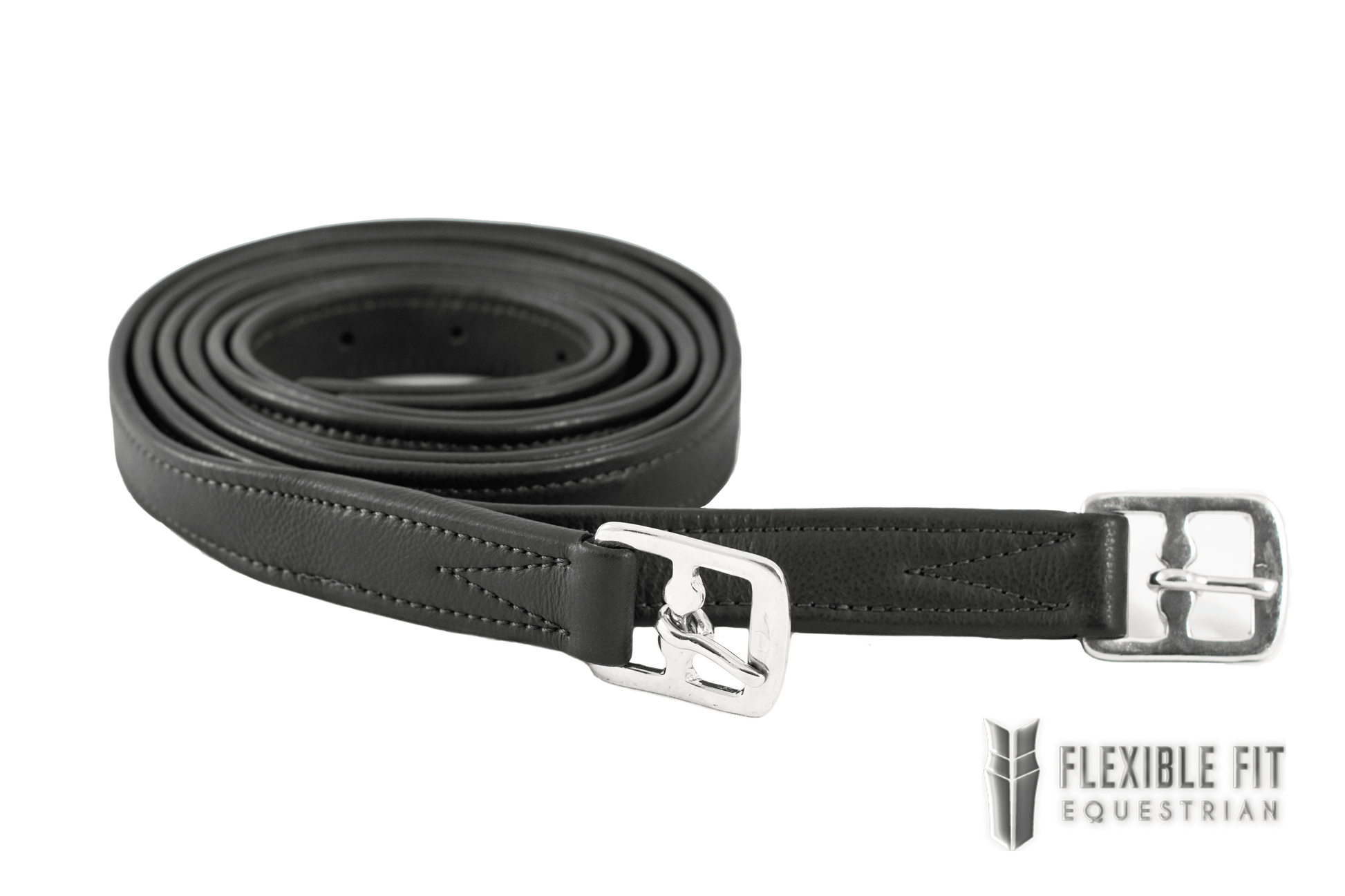 Black Comfort Stirrup Leathers - Flexible Fit Equestrian Australia