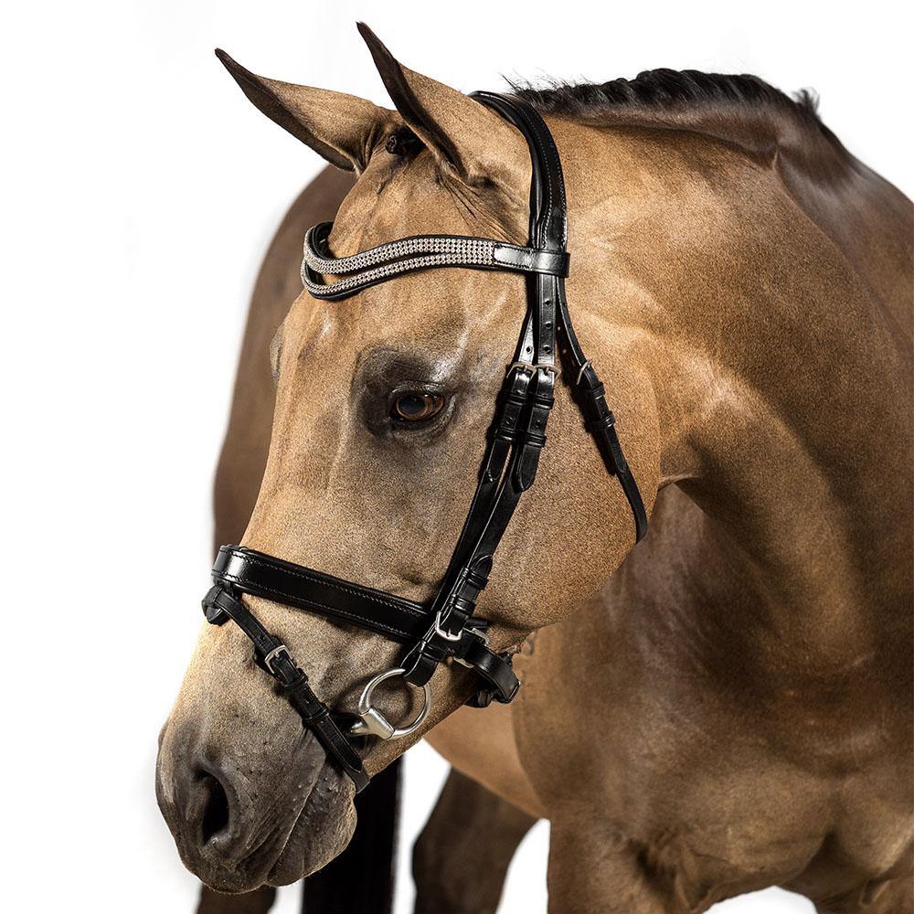 Black Snaffle Bridle 'Gossamer' - Flexible Fit Equestrian Australia