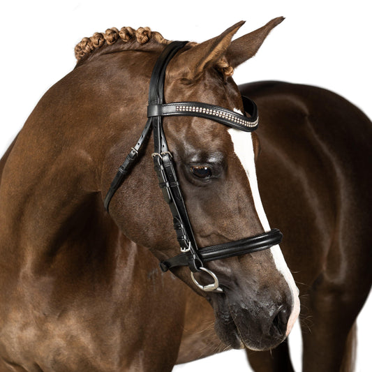 Black Snaffle Bridle 'Vortex' - Flexible Fit Equestrian Australia