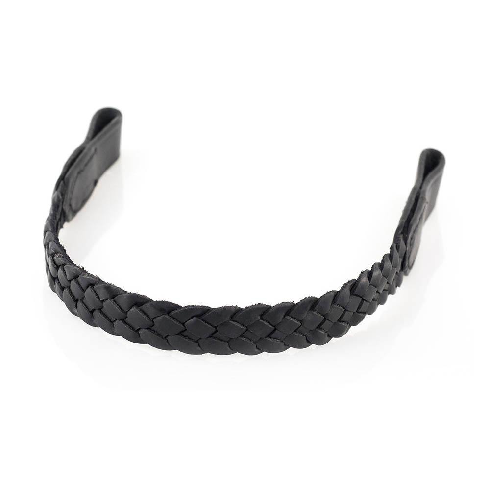 CRISS CROSS PLAIT - BLACK BROWBAND - Flexible Fit Equestrian Australia