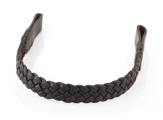 CRISS CROSS PLAIT - HAVANA BROWBAND - Flexible Fit Equestrian Australia