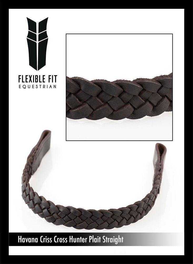 CRISS CROSS PLAIT - HAVANA BROWBAND - Flexible Fit Equestrian Australia