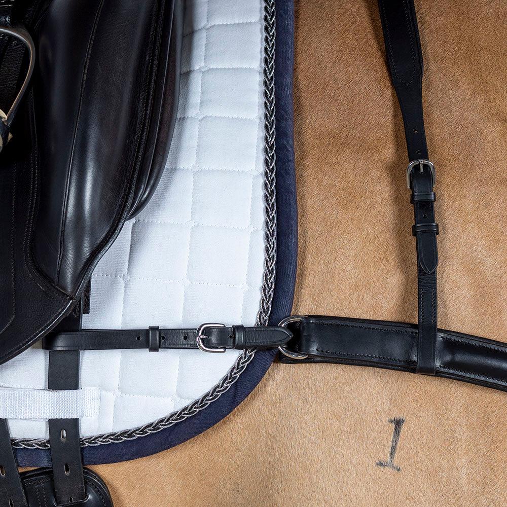 Dressage Black Straight Breastplate - Flexible Fit Equestrian Australia