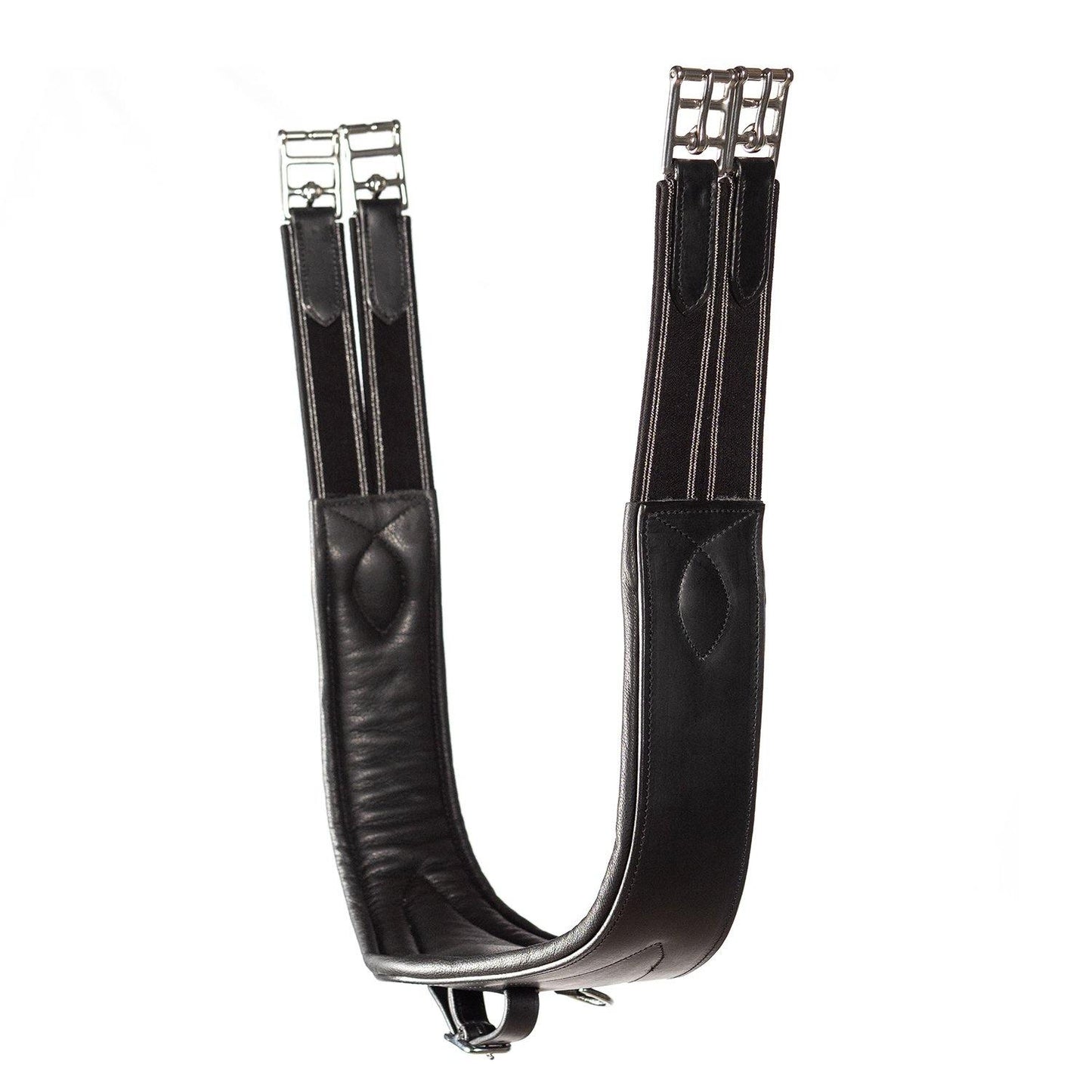 LONG GEL PADDED BELLY GIRTH - BLACK - Flexible Fit Equestrian Australia