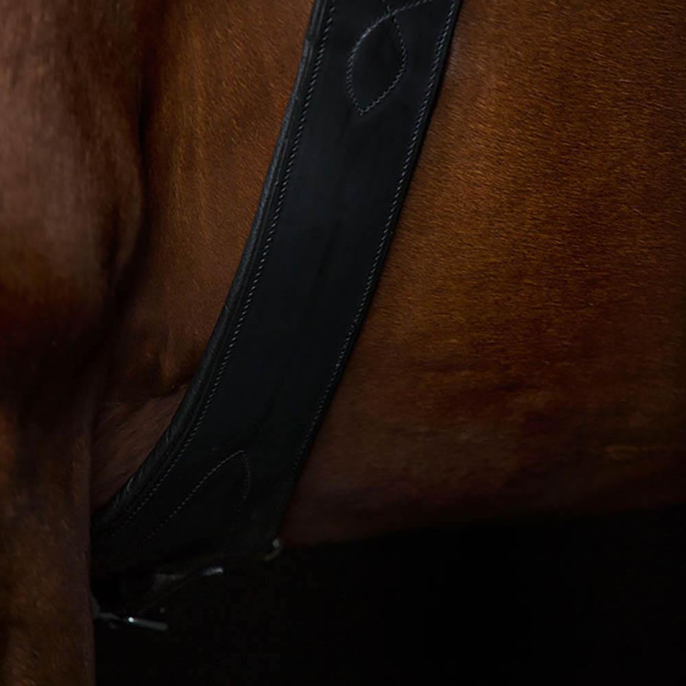 LONG GEL PADDED BELLY GIRTH - BLACK - Flexible Fit Equestrian Australia