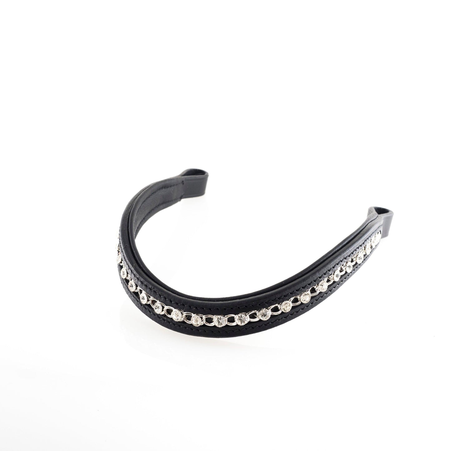 Oval & Crystal Wave - Black Browband - Flexible Fit Equestrian Australia