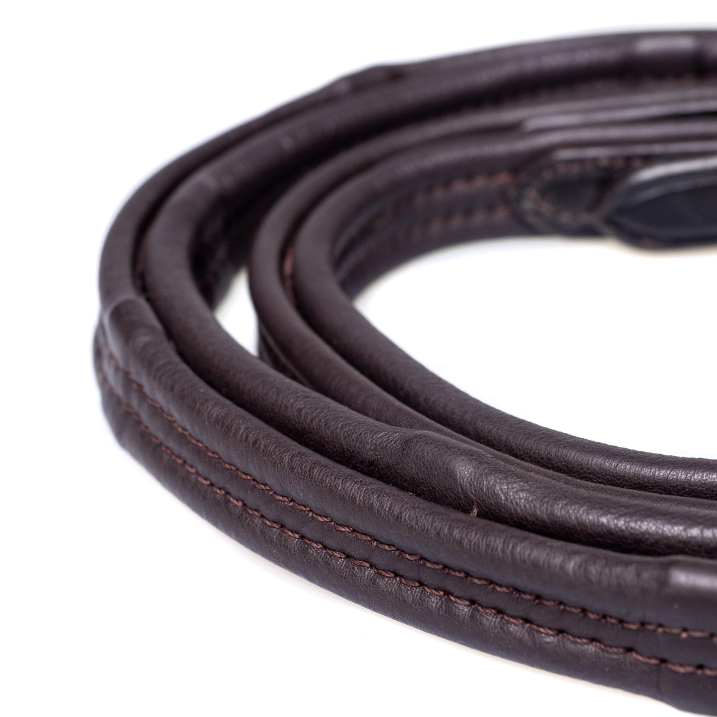 PADDED LEATHER 5/8 BILLETS HAVANA REINS - Flexible Fit Equestrian Australia