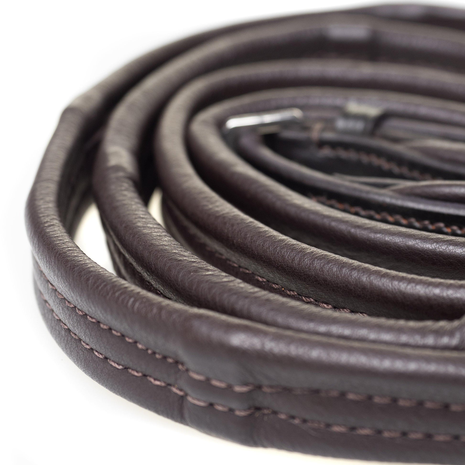 PADDED LEATHER 6/8 BILLETS HAVANA REINS - Flexible Fit Equestrian Australia