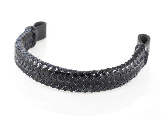 PATENT PLAITED - BLACK BROWBAND - Flexible Fit Equestrian Australia