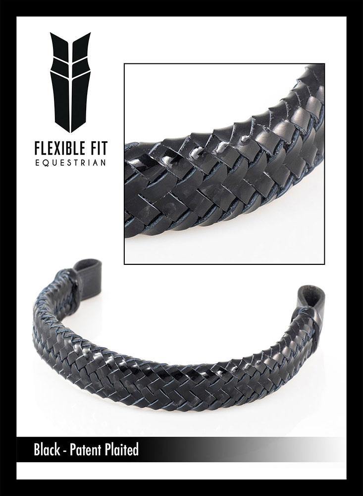 PATENT PLAITED - BLACK BROWBAND - Flexible Fit Equestrian Australia