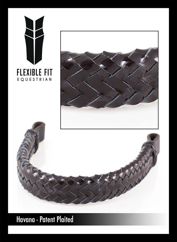 PATENT PLAITED - HAVANA BROWBAND - Flexible Fit Equestrian Australia