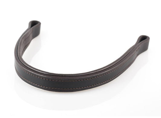 PLAIN FLAT PADDED - HAVANA BROWBAND - Flexible Fit Equestrian Australia