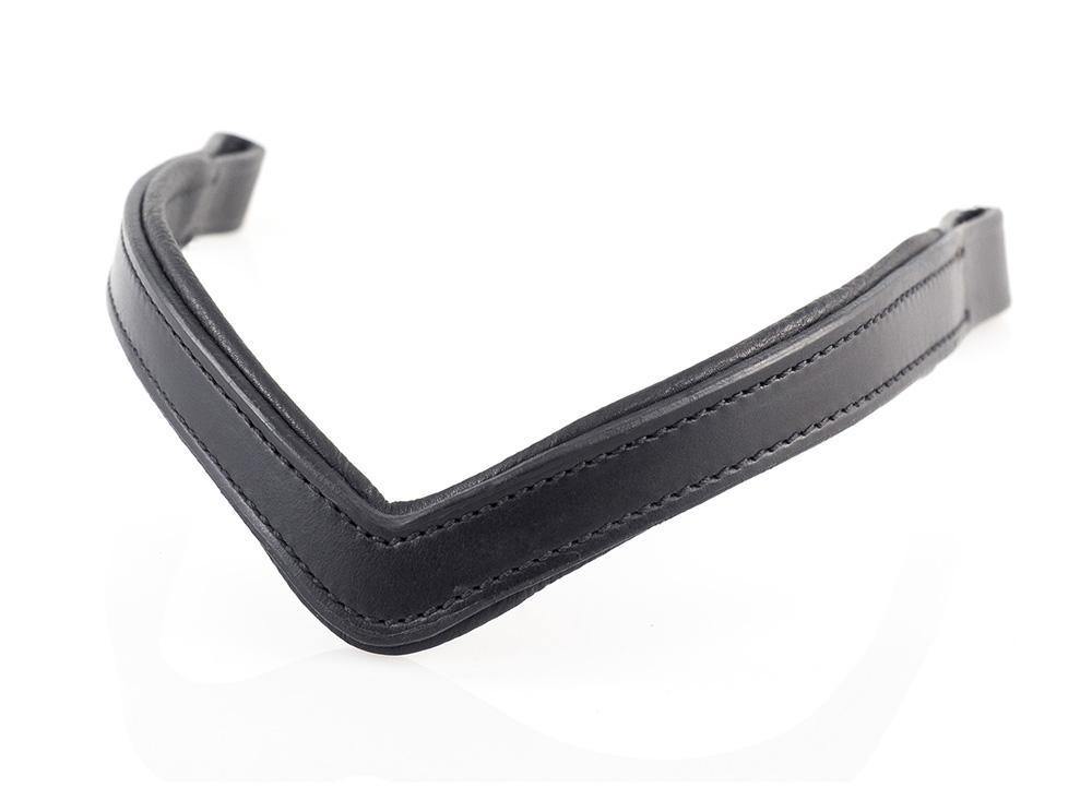 PLAIN FLAT V - BLACK BROWBAND - Flexible Fit Equestrian Australia