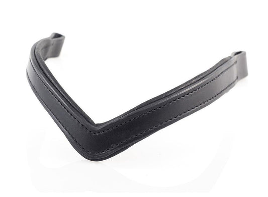 PLAIN FLAT V - BLACK BROWBAND - Flexible Fit Equestrian Australia