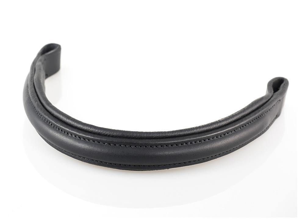 PLAIN RAISED PADDED - BLACK BROWBAND - Flexible Fit Equestrian Australia