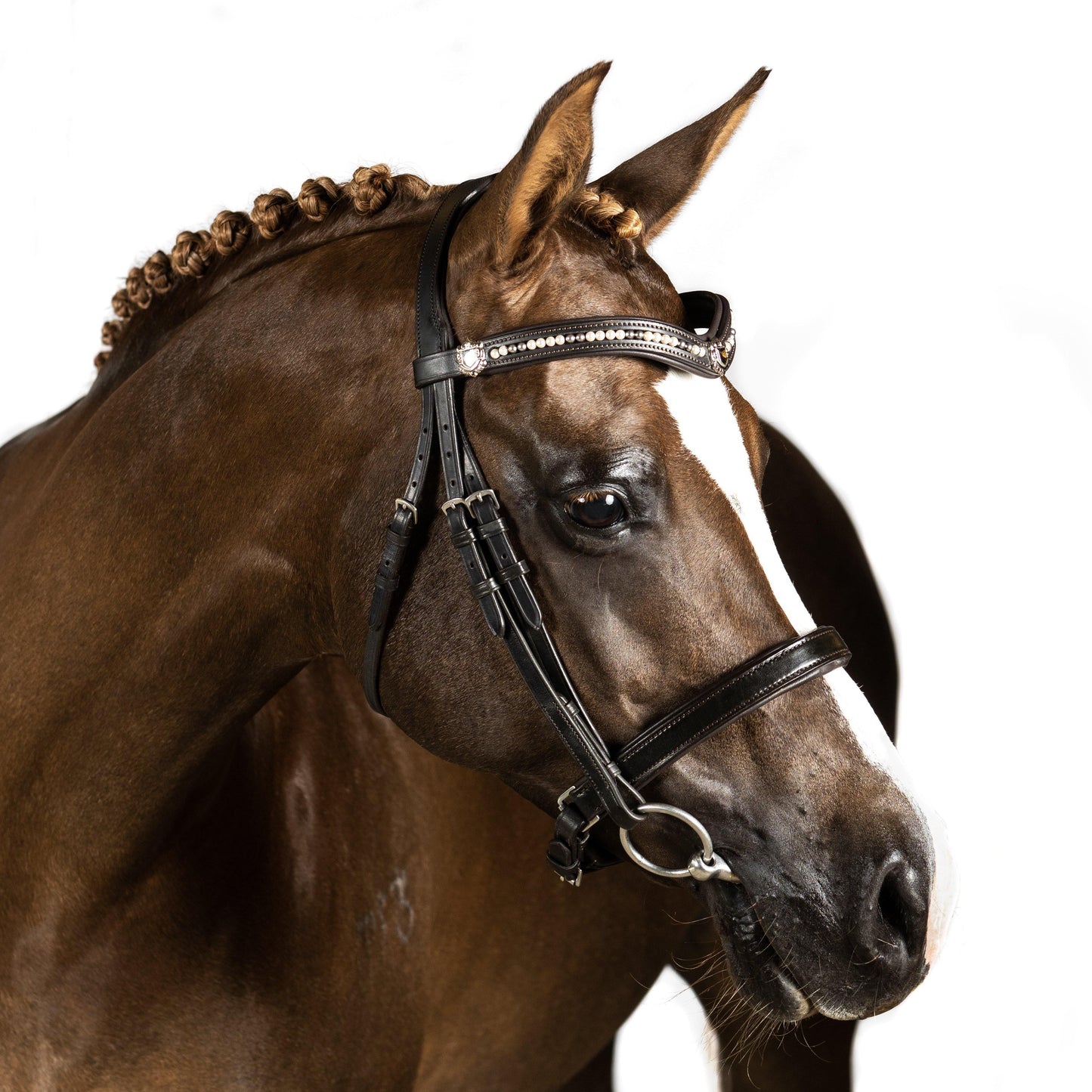 Premium Havana Snaffle Bridle 'Triton' - Flexible Fit Equestrian Australia