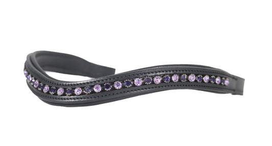Purple Crystal Mid Thin Wave - Black Browband