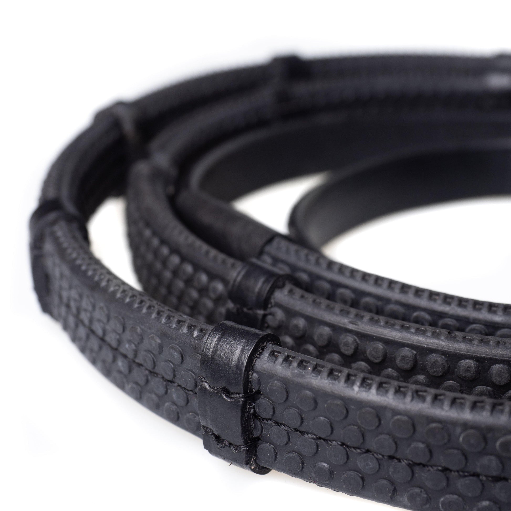 RUBBER GRIP BLACK REINS - Flexible Fit Equestrian Australia