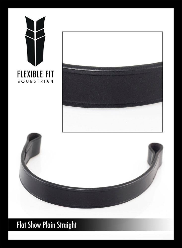 SHOW FLAT PLAIN  - BLACK BROWBAND - Flexible Fit Equestrian Australia