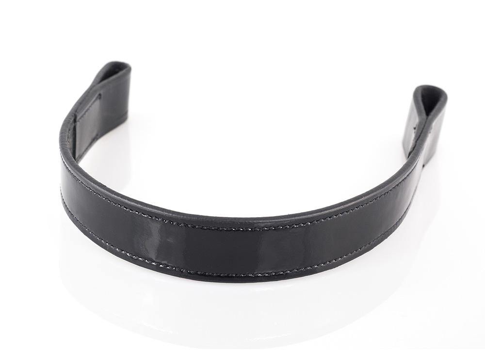 SHOW PATENT PLAIN - BLACK BROWBAND - Flexible Fit Equestrian Australia