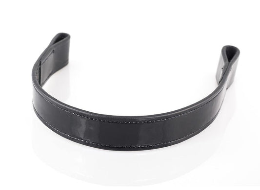 SHOW PATENT PLAIN - BLACK BROWBAND - Flexible Fit Equestrian Australia