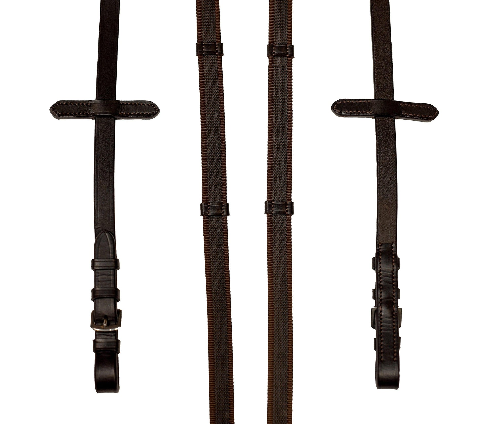 Sure Grip Havana Reins with Continental Stoppers - Flexible Fit Equestrian Australia