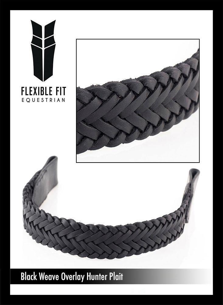 WEAVE OVERLAY - BLACK BROWBAND - Flexible Fit Equestrian Australia