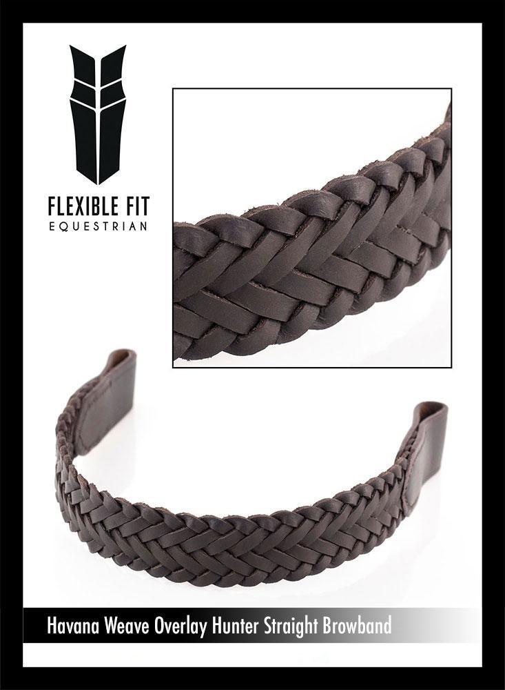 Weave Overlay - Havana Browband - Flexible Fit Equestrian Australia